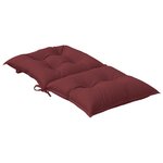 vidaXL Coussins de chaise dossier bas lot de 2 rouge bordeaux mélangé
