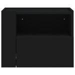 vidaXL Tables de chevet murales 2 Pièces noir 45x30x35 cm