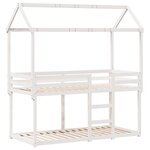 vidaXL Lit superposé sans matelas blanc 90x200 cm bois de pin massif