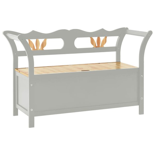 vidaXL Banc Gris 107x45x75 5 cm Bois de sapin solide