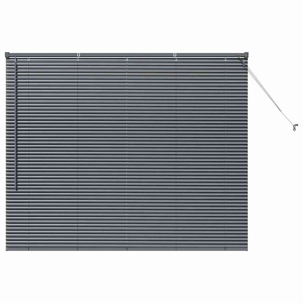 vidaXL Store de Fenêtre avec des rideaux Gris foncé Aluminium