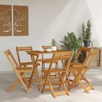 vidaXL Chaises de jardin pliantes 6 Pièces Naturel 40 x 53 x 80 cm