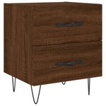 vidaXL Table de chevet chêne marron 40x35x47 5 cm bois d’ingénierie