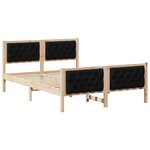 vidaXL Cadre de lit avec tête de lit Noir 140 x 200 cm Pin massif