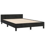 vidaXL Cadre de lit avec tête de lit noir 120x190 cm velours