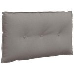 vidaXL Coussin de Dos Taupe 80 x 19 x 50 cm tissu
