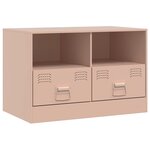 vidaXL Meubles TV 2 Pièces rose 67x39x44 cm acier