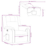 vidaXL Fauteuil de massage inclinable électrique Rouge bordeaux Tissu