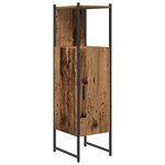 vidaXL Ensemble de mobilier de salle de bain avec porte 4 Pièces Marron