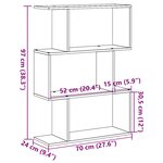 vidaXL Bibliothèque séparateur de pièce à 3 niveaux Blanc 70 x 24 x 97 cm Bois d'ingénierie