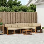 vidaXL Ensemble de canapés d'extérieur 7 pc Naturel et Beige