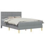 vidaXL Cadre de lit avec matelas Gris clair 120 x 200 cm Tissu