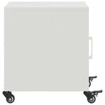 vidaXL Table de chevet blanc 36x39x43 5 cm acier