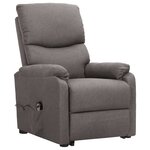 vidaXL Fauteuil Gris clair Tissu