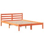 vidaXL Lit bibliothèque sans matelas cire marron 120x190cm bois massif