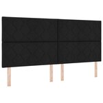 vidaXL Tête de lit LED Noir 200 cm tissu