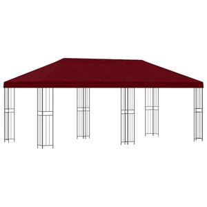 vidaXL Abri de jardin 6 x 3 m Bordeaux Polyester et Acier 190 gsm