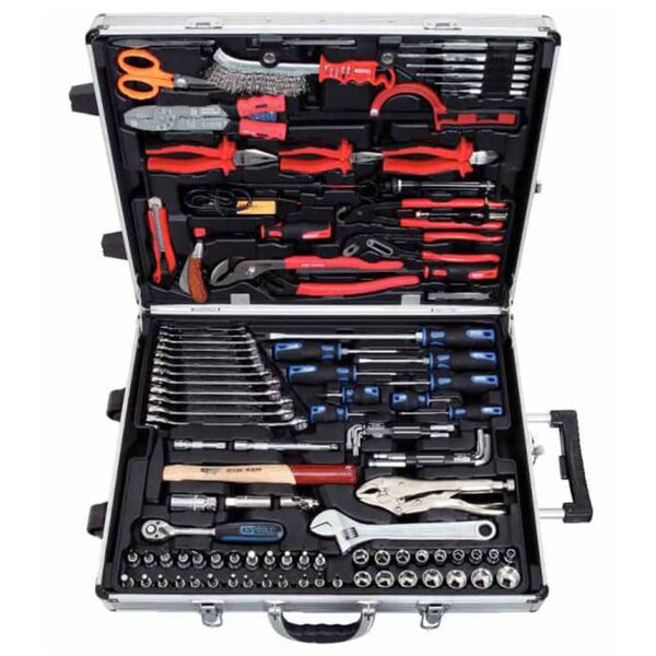 Ks tools jeu d'outils 172 pièces et douilles et embouts chromeplus