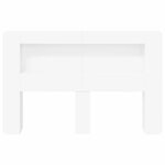 vidaXL Cabinet de Tête de Lit avec stockage Blanc Bois d’ingénierie