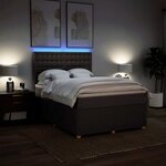 vidaXL Sommier à lattes de lit avec matelas Marron foncé 160x200 cm