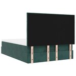 vidaXL Cadre de lit ottoman avec matelas vert foncé 140x200 cm velours