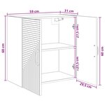 vidaXL Armoire Murale Chêne fumé 59 x 31 x 60 cm Bois d'ingénierie