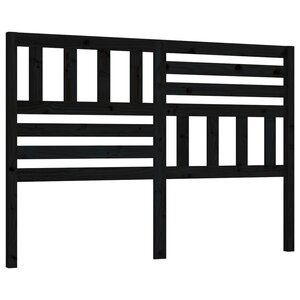 vidaXL Tête de lit Noir 146x4x100 cm Bois massif de pin