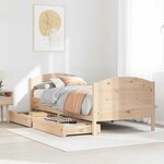 vidaXL Cadre de lit sans matelas 100x200 cm bois massif de pin