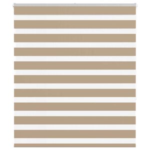 vidaXL Store zèbre marron sable largeur du tissu 125 9cm polyester