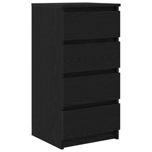 vidaXL Buffet chêne noir 37 5x35x76 cm bois d'ingénierie