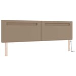 vidaXL Lit à ressorts avec matelas Cappuccino 200 x 200 cm Simili cuir