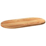 vidaXL Dessus de table 120x60x4 cm bois de chêne massif ovale
