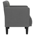 vidaXL Canapé-chaise accoudoirs gris foncé 53 cm tissu