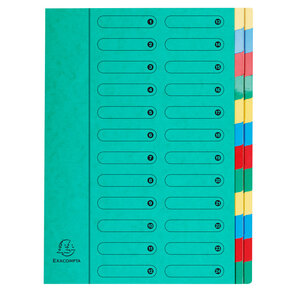 Trieur Harmonika sans élastique Nature Future 24 compartiments Couleurs assorties x 4 EXACOMPTA