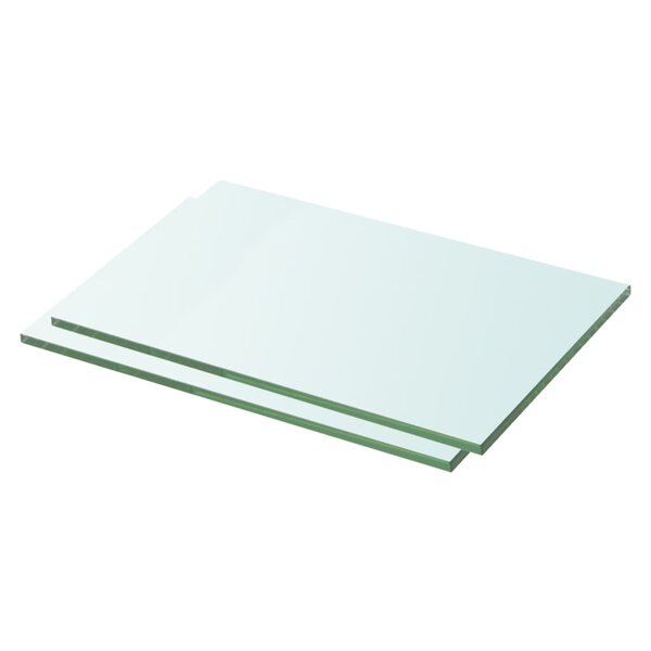 vidaXL Panneaux d'étagère 2 Pièces Verre Transparent 30 x 15 cm