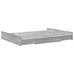 vidaXL Cadre de lit avec rangement Sonoma gris 150 x 200 cm
