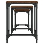 vidaXL Tables basses gigognes 3 Pièces chêne marron bois d'ingénierie
