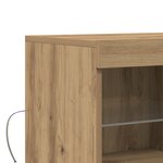 vidaXL Buffet avec lumières LED Chêne 81x37x67 cm