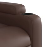 vidaXL Fauteuil inclinable Marron Similicuir