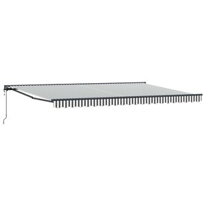 vidaXL Cadre d'auvent Anthracite et blanc 500 × 300 cm