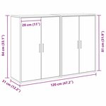 vidaXL Buffet Chêne noir 60 x 31 x 84 cm Bois d'ingénierie