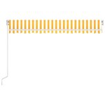 vidaXL Auvent manuel rétractable 450x300 cm Jaune et blanc