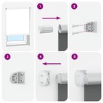 vidaXL Store enrouleur occultant blanc cassé 70x230cm largeur du tissu