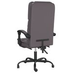 Fauteuil de massage inclinable de bureau informatique étude similicuir gris 02_0025406