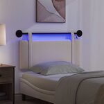 vidaXL Tête de lit suspendue Crème Tissu