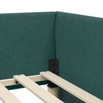 vidaXL Cadre de lit d'angle Vert foncé 80 cm x 200 cm tissu