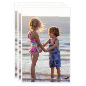 vidaXL Collage de cadres photo 3 Pièces de table Blanc 13x18 cm MDF