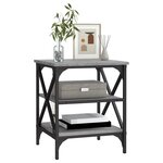 vidaXL Table d'appoint Sonoma gris 40x42x50 cm Bois d'ingénierie