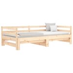 vidaXL Lit coulissant 2x(80x200) cm Bois de pin massif