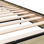 vidaXL Cadre de lit chêne sonoma 100x200 cm bois d'ingénierie et métal